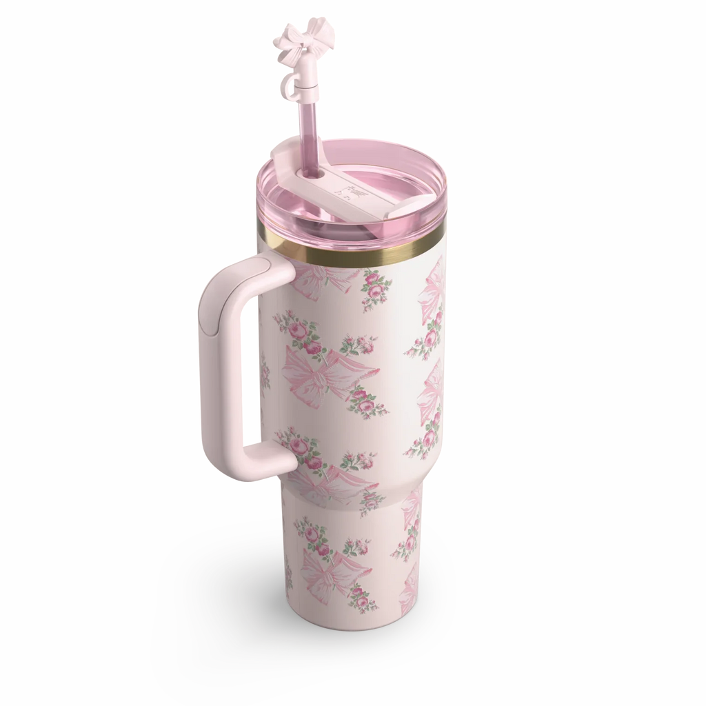 The Stanley x LoveShackFancy Holiday Quencher | 40 OZ - Pink